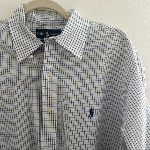 Polo Ralph Lauren Classic Fit Buttondown Blue Check XL 16.5 Neck - Picture 2 of 8